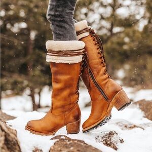 Freebirds ICELAND Women's Tan Heeled Boots